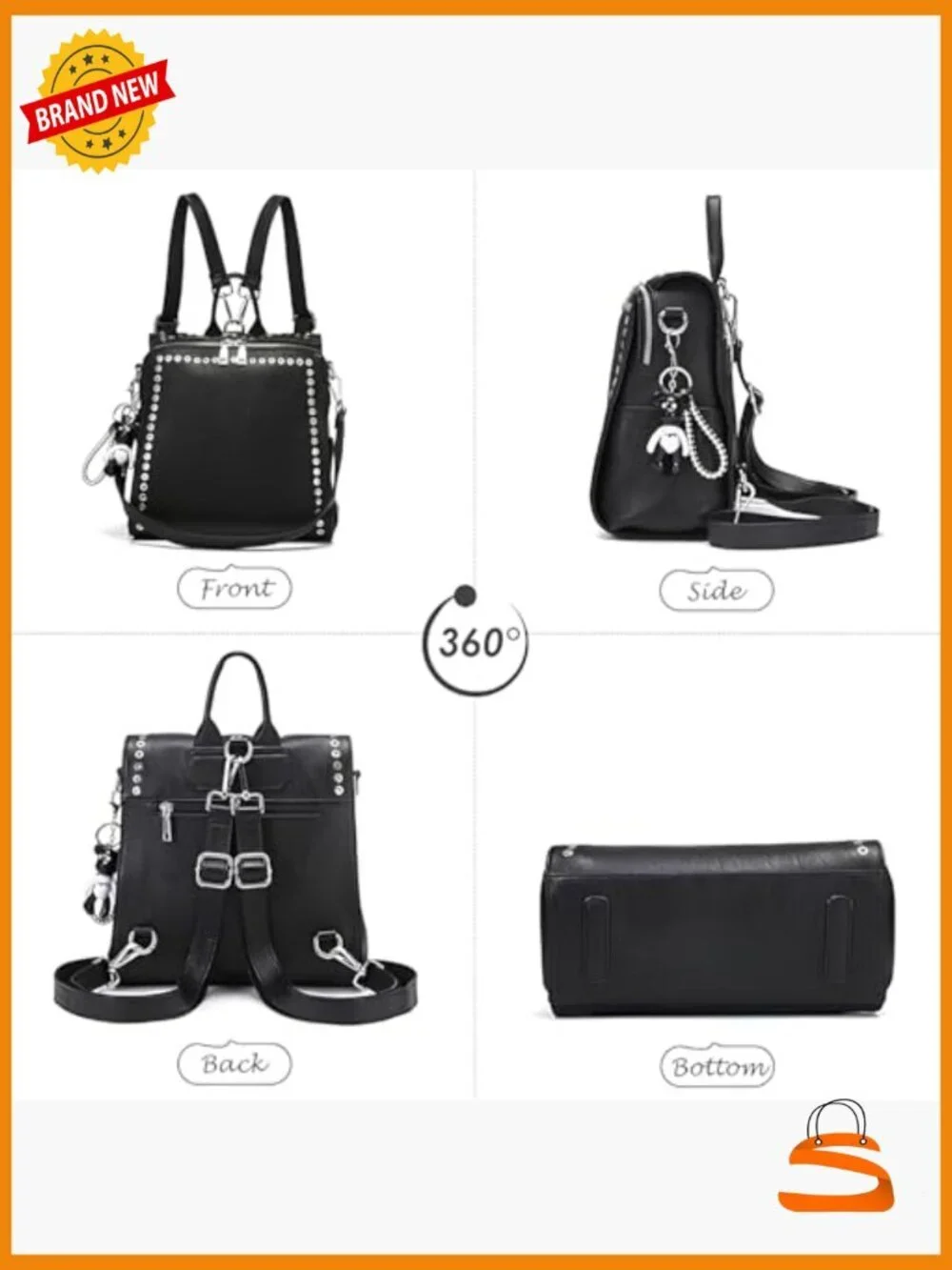 Convertible Backpack Purse Fashion Tote Shoulder Bag Travel Work College